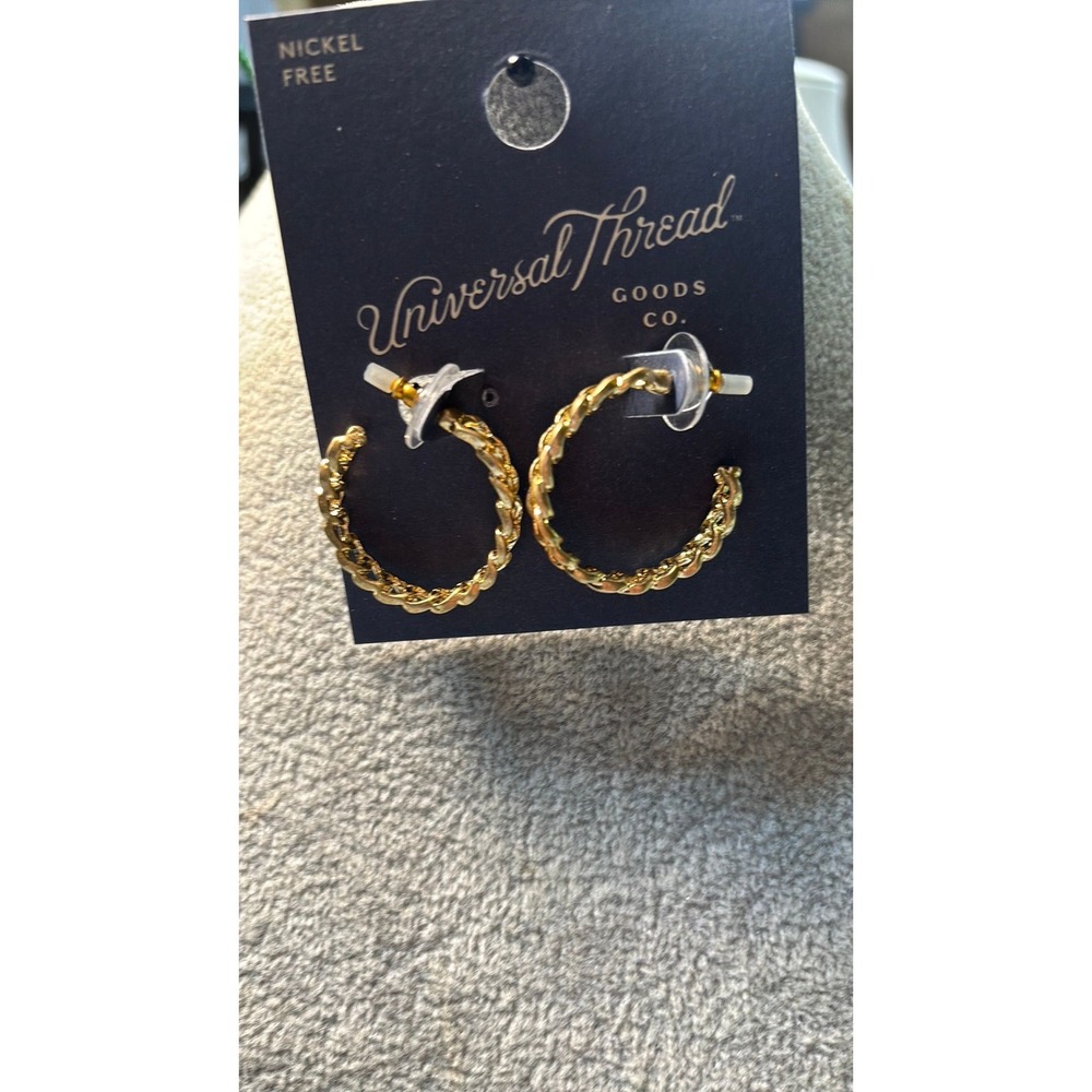 #24. Twisted Gold-tone Hoop earrings